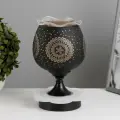 Аромалампа с подсветкой Узоры E14 40Вт +RGB черный 12,5х12,5х23 см