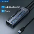 Acasis 10 Порт USB концентратор 5 Гбит / с USB 3.0 разделитель USB для ноутбуков