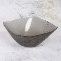 Салатник стеклянный «ICE CRYSTAL» 18*8,5см графит