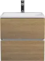 Тумба под раковину Uperwood Barsa 2937205250 50 см, подвесная, белый матовый/дуб сонома