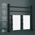 Полотенцесушитель Водяной Onix Classic PRO Black 800x800 Лесенка с нижним подключением, Черный матовый, полный комплект