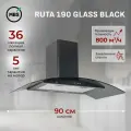 Вытяжка каминная MBS Ruta 190 Glass Black черный стекло управление: кнопочное (1 мотор)