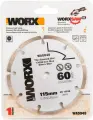 Пильный диск алмазный WORX WA5048, 115х1,6х9,5 мм, совместим с WX427 и WX4292