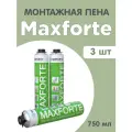 Звукоизолирующая монтажная пена МаксФорте MaxForte SoundFlex, профессиональная, универсальная, 3 шт