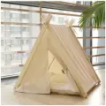Домик палатка ВигВам для кошек и собак мелких и средних пород бежевый
