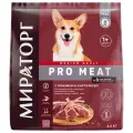Мираторг PRO MEAT GRAIN FREE MEDIUM ADULT беззерновой для взрослых собак средних пород с ягненком и картофелем (2,6 кг х 4 шт)