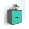 Есэндвич Grand-Лаворо-2 Комод 70х70х50 см, с ящиками (Анкор тёмный/Аква)