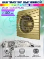 Вентилятор вытяжной Diciti SILENT 4C Champagne, с обратным клапаном, бесшумный, D 100 мм