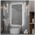 Зеркало Палантин 110*60 с холодной LED-подсветкой и часами
