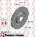 Тормозной диск Zimmermann 285.3519.20 Hyundai / Kia (Mobis): 51712-2T100 Hyundai I40 Cw (Vf). Hyundai I40 (Vf). Kia