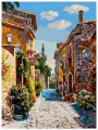 Картина по номерам на холсте на деревянном подрамнике Белоснежка Испания, Улочка средневекового города Ператальяда, Раскраска 30x40 см, Города