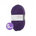 Пряжа полушерсть для вязания крючком, спицами Пехорка Pehorka Народная средняя, шерсть, акрил, цвет 078 фиолетовый, 5 шт. по 100 г, 220 м