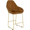 Стул полубарный, барный стул со спинкой для кухни Kent Коричневый Золотой