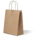 Крафт пакет бурый с кручеными ручками, 240*140*280 (Ш*Г*В) мм - 300 шт.