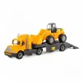 Игрушка Полесье 55736 Трейлер Майк и трактор-погрузчик