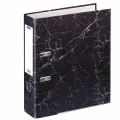 Папка с арочным механизмом OfficeSpace (70мм, А4, картон под мрамор, метал. кант) черная (251893), 20шт.