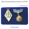 Два винтажных спортивных значка Динамо