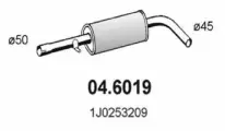 Средняя часть глушителя, 046019 ASSO 04.6019