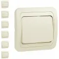 Выключатель Makel Mimoza одноклавишный кремовый (комплект из 6 шт)