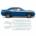 Наклейка для Dodge Challenger 2011-2020 (полосы 6 шт.) серебро