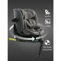 Автокресло детское поворотное на 360, Kidster Happy Baby, группа 0+/1/2/3 (до 36 кг), крепление isofix, темно-серый