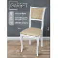 Стул кухонный деревянный GARRET Centaur, массив бука, мягкая спинка (эмаль белая, ткань Вояж)