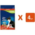 Сухой корм, Felix, Двойная Вкуснятина, для взрослых кошек и котов, с мясом, 3кг 4 шт