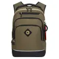 Рюкзак школьный GRIZZLY с карманом для ноутбука 13, анатомической спинкой, для мальчика RB-450-1/2