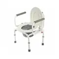 Кресло-туалет (стул) с санитарным оснащением без колес WC DeLux (с опускающимися подлокотниками)