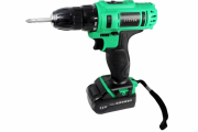 Zitrek Дрель аккумуляторная Greenpower 12-Li (12В, Li-ion аккумулятор 2шт, ЗУ, кейс, бита) 063-4074