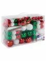 Шары ёлочные набор 132 предмета , пластик