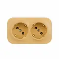 Legrand Quteo IP 20 Дерево Розеточный блок с предварительным подключением 2 x 2К+З без шторок - 16 A - 250 В 782293