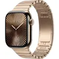 Умные часы Apple Watch S10 42 mm Gold Titanium Case, with Gold Link Bracelet, Золотые титановые