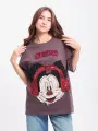 Футболка Футболка Микки Маус, женская, оверсайз, серая, с вышивкой пайетками, 40-48, размер 40-48, серый