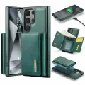 DG.MING Роскошный кожаный чехол для Samsung Galaxy S25Ultra/Самсунг Галакси С25 Ультра магнитный держатель для карт, кожаный чехол-кошелек 2 в 1, съемный / беспроводная зарядка / блокировка RFID