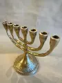 Подсвечник менора Семисвечник, латунь, без свечи, 7 рожков, античный цвет, матовый