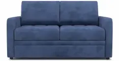 Диван-кровать раскладной PUSHE Бруно 130, велюр, синий Nebby 030