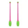 Булавы для художественной гимнастики вставляющиеся INDIGO (пластик, ТЭП) IN018 Цикламеново-салатовый 41 см