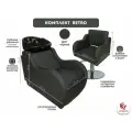 Парикмахерский комплект Retro с черной раковиной и кресло на круглом основании