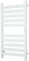 Полотенцесушитель дизайнерский электрический, профильный BAU Elite 50х100, 10 планок, универсальный, белый полуматовый