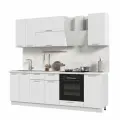 Кухонный гарнитур, без столешницы, Кухня Катрин 240см Белый / Софт Вайт