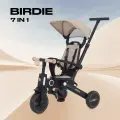 Детский складной трехколесный велосипед с родительской ручкой Rant Birdie Beige