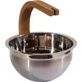 Ведро для бани из нержавеющей стали и деревянной ручкой SAWO 343-MD кедр, 3 литра