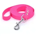 Поводок из биотана 10 м, ширина 16 мм, Woofy Geksa, прорезиненный, водостойкий, розовый