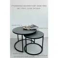 Комплект столов LUCHI DARK GREY, журнальный, керамогранит/металл, 60х60х45 см