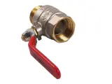 Кран шаровой TST, 1 1/2 , гайка-штуцер ручка-рычаг полнопроходной, латунь