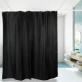 Бытовая ткань, водонепроницаемая занавеска для душа, занавеска для ванной комнаты с крючками, черная, 200x180 см
