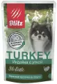 Блитц пауч д/собак мелких пород TURKEY Индейка/Утка в соусе 85 г 24 шт