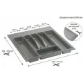Лоток для столовых приборов в ящик 500мм, серый
