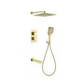 Душевая система скрытого монтажа Grocenberg GB5050GO Золото с Термостатом Vernet (Франция)